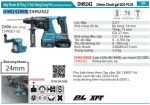 DHR242RME  Máy Khoan Bê Tông 3 Chức Năng Dùng Pin (kèm 02 Pin 4.0ah + Sạc Nhanh)