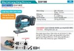 DJV180RFE  Máy Cưa Lọng Dùng Pin(18v) (kèm 02 Pin 3.0 + Sạc Nhanh)