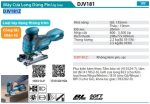 DJV181Z  Máy Cưa Lọng Dùng Pin(bl)(18v) (không Kèm Pin Sạc)