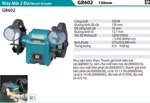 GB602  Máy Mài 2 Đá(150mm)