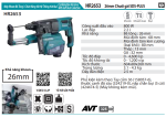 HR2653  Máy Khoan Bê Tông 3 Chức Năng Với H
