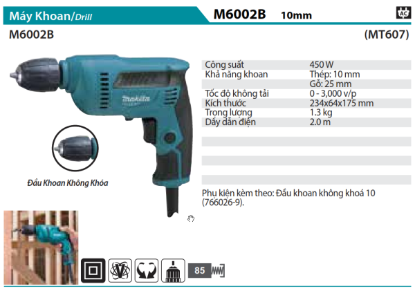 M6002B  Máy Khoan(10mm)