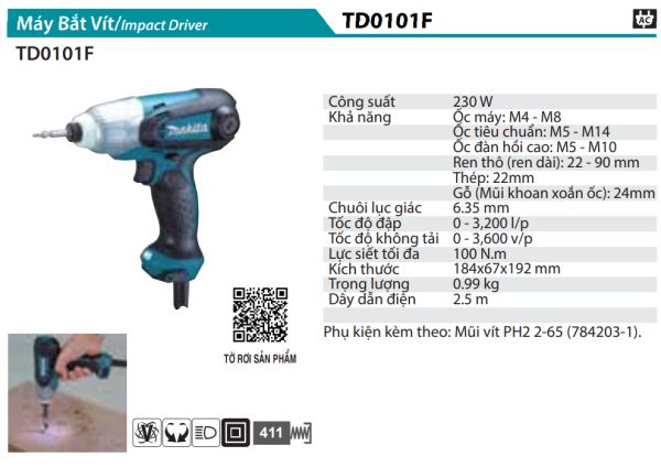 TD0101F  Máy Bắt Vít