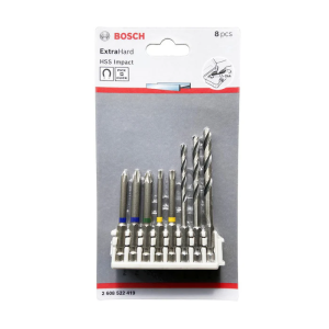 Bosch Bộ vặn vít extra hard 65mm PH2 PZ SL6 T15,20,25, H3,4 (8 món) 2608522417